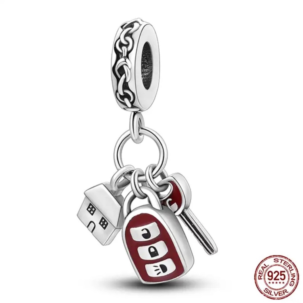 925 HOUSE & CAR KEY CHARM